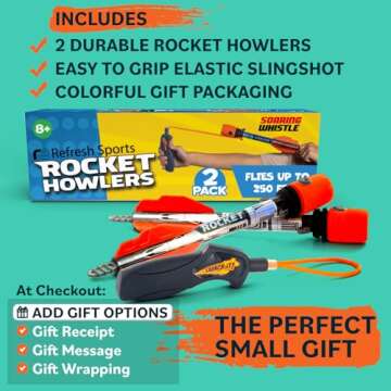 Toy Rocket Launcher for Kids: Best Easter Gifts for Boys & Girls All Ages 8 & Up - Slingshot Rockets Launchers - Easter Basket Stuffers for Teens - Outdoor Toys Gifts for 8 9 10 11 12 13 Year Old Boys