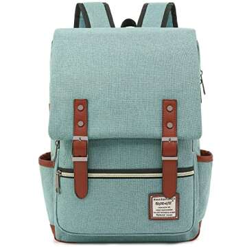 UGRACE Slim Business Laptop Backpack Elegant Casual Daypacks Outdoor Sports Rucksack College Shoulder Bag for Men Women, Tear Resistant Unique Travelling Backpack Fits up to 15.6Inch Laptop in Green…