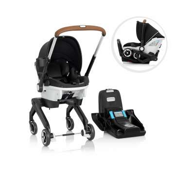 Evenflo Gold Shyft DualRide with Carryall Storage Infant Car Seat and Stroller Combo (Onyx Black)