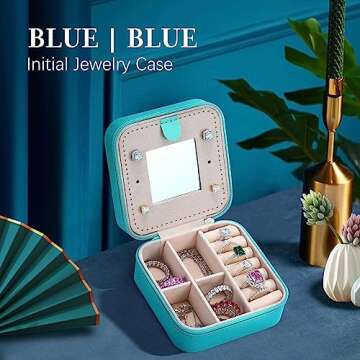 Aqua Blue Bridesmaid Jewelry Box - Unique Gift Ideas