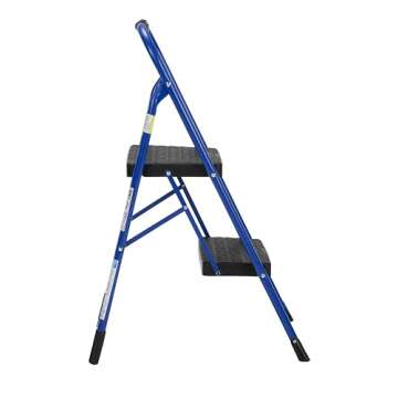 COSCO 2-Step Steel Step Stool with Rubber Grip - Blue