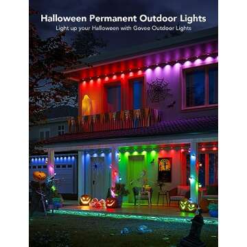 Govee Permanent Outdoor Lights, Smart RGBIC Outdoor Lights with 75 Scene Modes, 50ft with 36 LED Eaves Lights, IP67 Waterproof, for Halloween Decorations, Christmas, Work with Alexa, Google Assistant