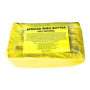 afrimports African Shea Butter 100% Natural Organic from Ghana West Africa, Yellow, 5 lb.