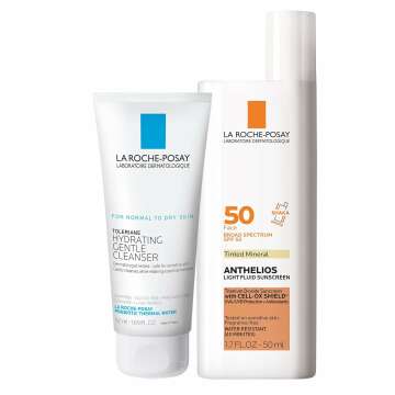 La Roche-Posay Anthelios SPF 50 Tinted Sunscreen & Gentle Cleanser Set