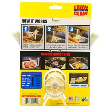 THAW CLAW - Enjoy perfectly thawed meat, every time, with minimal effort. (As seen on Good Morning America l Shark Tank I HSN I Fox News) Works in under 20 minutes. Made in the USA.