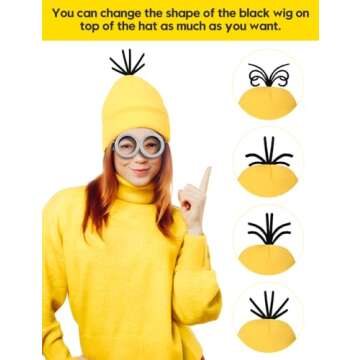 Yellow Halloween Costume Set with Hat & Accessories