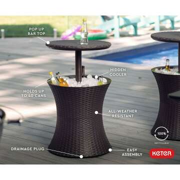 Keter Patio Cooler Table