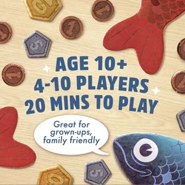 Big Potato Sounds Fishy Board Game: The Bluffing Family Game for Kids 10+ - Best New Family Quiz Games, Trivia Games for Groups of People