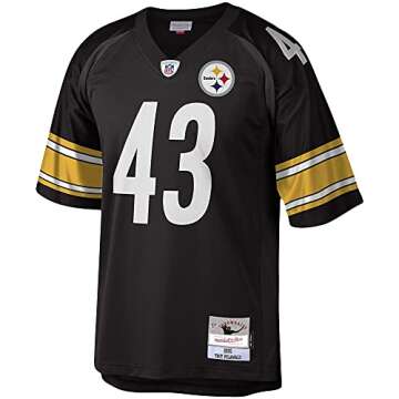 Mitchell & Ness Men's Troy Polamalu Black Pittsburgh Steelers Legacy Replica Jersey