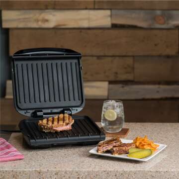 George Foreman 4-Serving Electric Grill & Press