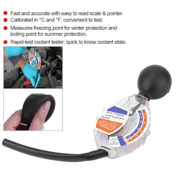 Antifreeze Tester, Coolant Tester Quality Dial Type Test Anti Freeze Densitometer Coolant Tester Accessory for Automobiles Checking Liquid