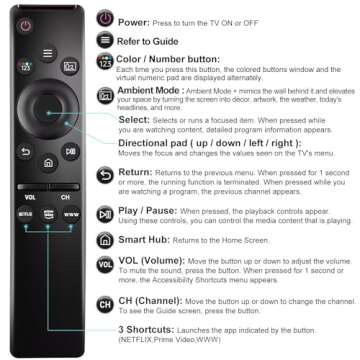 Universal Remote for Samsung Smart TVs - Easy Control