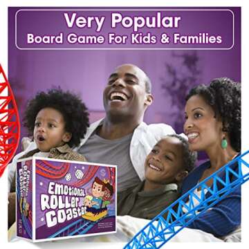 Emotional Rollercoaster | Anger Management Board Game For Kids & Families | Therapy Learning Resources | Anger Control Card Game | Emotion Board Games Games For Kids ages 4-8 -12 | Social Emotional