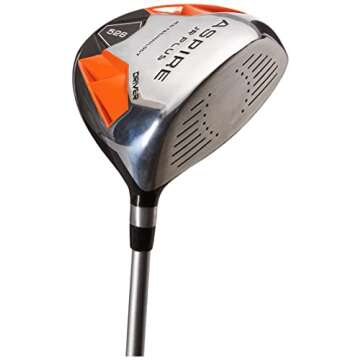 Aspire Golf Junior Plus Complete Golf Club Set for Children Kids - 5 Age Groups Boys & Girls - Right Hand (Orange Ages 5-6)