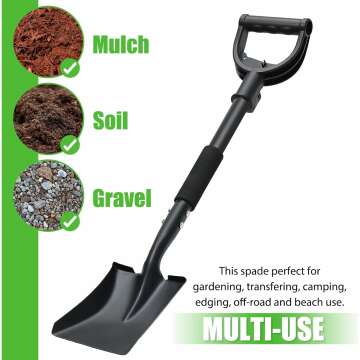 31" Metal Garden Shovel with Comfort Grip Handle