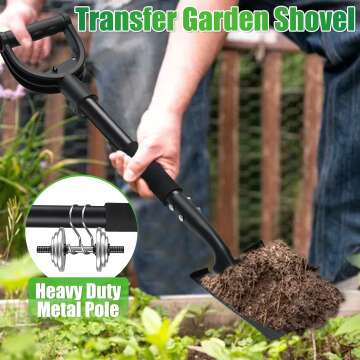 31" Metal Garden Shovel with Comfort Grip Handle