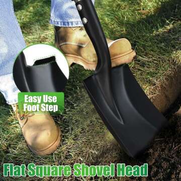 31" Metal Garden Shovel with Comfort Grip Handle