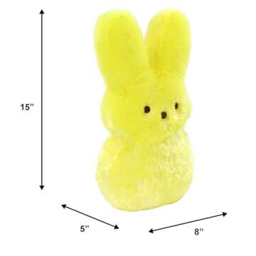 Animal Adventure | Shaggy Bunny Peeps | 15” Collectible Plush | Yellow