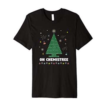 OH CHEMISTREE Periodic Table Chemistry Christmas Tree Premium T-Shirt