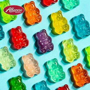 Albanese 12 Flavor Gummi Bears 5lbs Chewy Candy