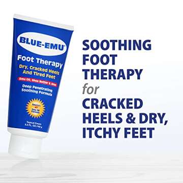 Blue-Emu Foot Therapy Cream Deep Penetrating Soothing w/ Emu Oil, Shea Butter & Aloe, 5.5 oz