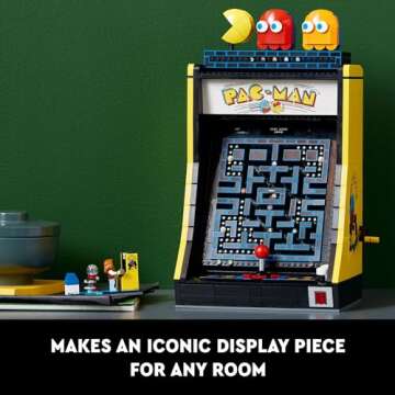 LEGO Icons PAC-Man Arcade Building Kit, Build a Replica Model of a Classic Video Game, Nostalgic Gift for Fans of Retro Video Games and Retro Décor, Includes PAC-Man, Blinky and Clyde, 10323