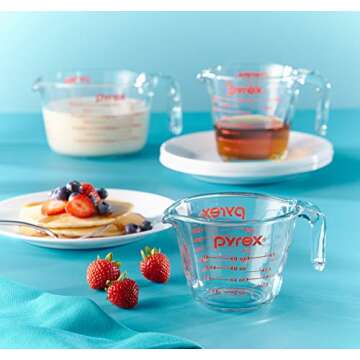 Pyrex 3PC Glass Measuring Cup Set - 1, 2, & 4 Cup Sizes