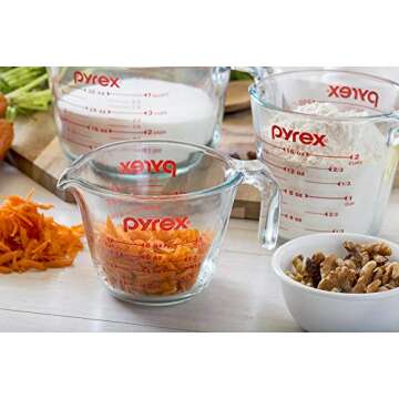 Pyrex 3PC Measuring Cup Set - Glass 1, 2, & 4 Cups