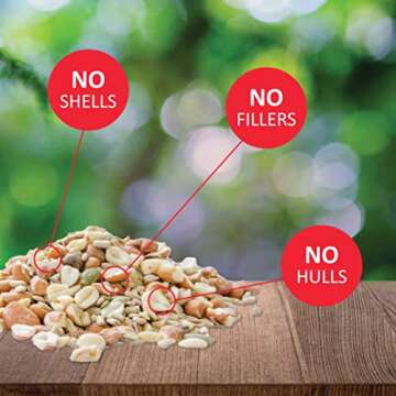 Lyric Delite Wild Bird Seed - No Waste Bird Food Mix with Shell-Free Nuts & Seeds - Attracts Buntings, Chickadees & Finches - 5 lb bag