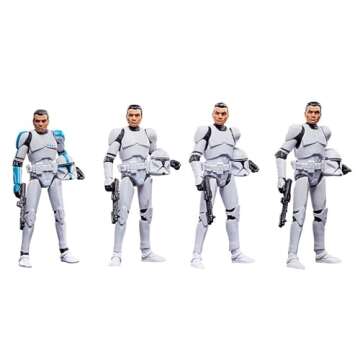 STAR WARS 3.75 Inch Action Figure 4-Pack | Phase I Clone Troopers