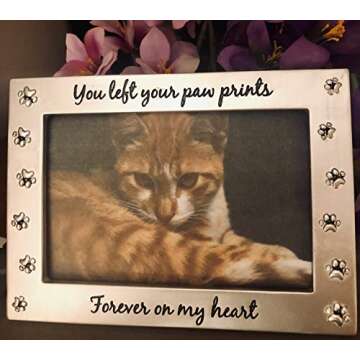 NewLifeLandia Pet Memorial Picture Frame for Dog or Cat Perfect Loss of Pet Gift for Remembrance and Healing