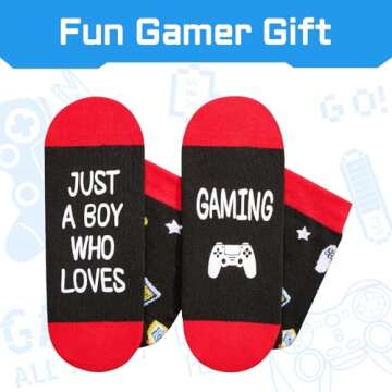 Gamer Gifts Teen Boys Men - Gaming Gamer Socks Video Game Socks, Funny Gamer Socks For Teen Boys