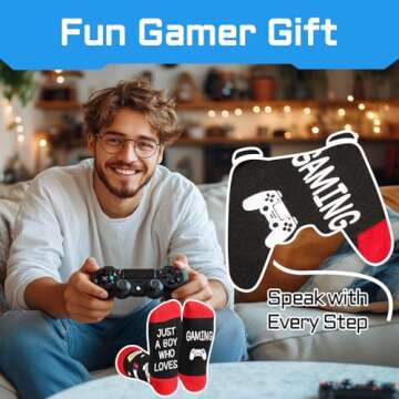 Gamer Gifts Teen Boys Men - Gaming Gamer Socks Video Game Socks, Funny Gamer Socks For Teen Boys