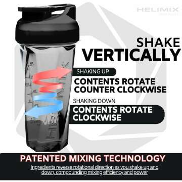 HELIMIX Vortex Blender Shaker Bottle - 28oz