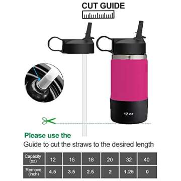 The Mass Straw Lid and Boot for Hydro Flask Wide Mouth and Other Brand Insulated Water Bottle