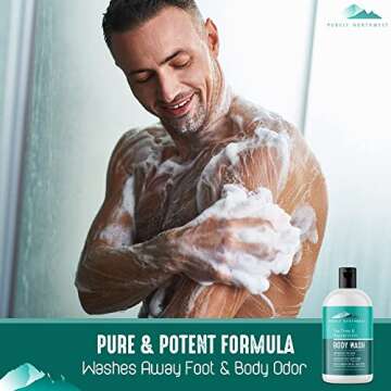 Purely Northwest Tea Tree Body Wash for Men and Women – Natural Tea Tree Oil Body Cleanser for Odor, Skin Irritations, Hydrating Shower Gel for Sensitive Skin, Gentle and Refreshing Body Wash