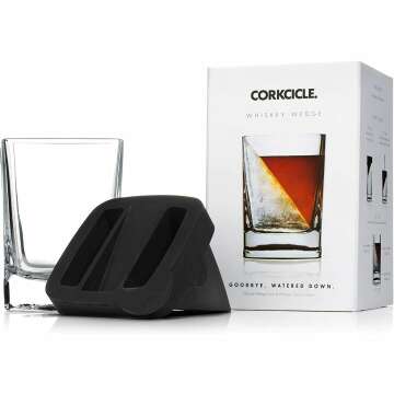 Corkcicle 9 oz Whiskey Glass with Silicone Ice Mold