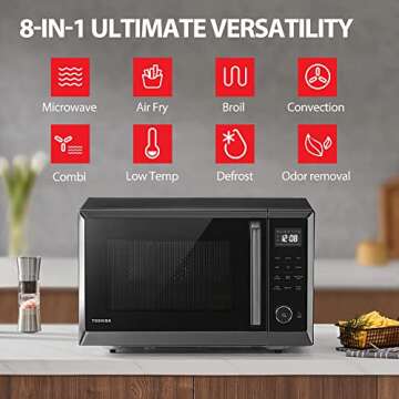 TOSHIBA 8-in-1 Air Fryer Combo Microwave Oven