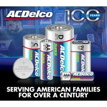 ACDelco AA, AAA, 9-Volt Combo Pack, 40-AA, 36 AAA, 8 9V Batteries, Alkaline Batteries