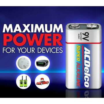 ACDelco AA, AAA, 9-Volt Combo Pack, 40-AA, 36 AAA, 8 9V Batteries, Alkaline Batteries