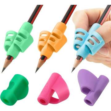 6-Pack Pencil Grips for Kids – Perfect Handwriting Helpers for Home Schooling