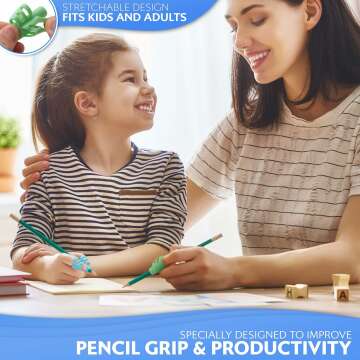 6-Pack Pencil Grips for Kids, Handwriting Helpers, Perfect for Home Schooling