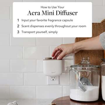 Aera Mini Home Fragrance Diffuser Plug in - Smart Home App Controlled, Compatible with Alexa - Hypoallergenic Scent Technology, Safe for Your Family and Pets - Mini Scent Capsules Sold Separately