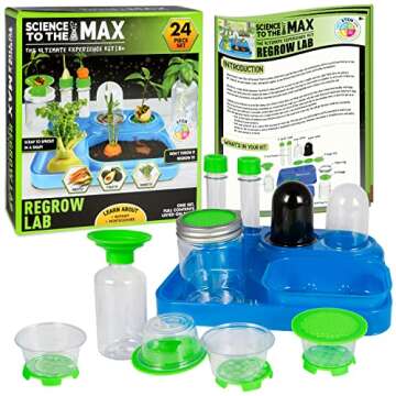 ReGrow Science Kit for Kids 8+ - Replant Simple Ingredients to Generate New Plants! 15+ Experiments - 12 Tools Included - Growing Kits for Kids Boys Girls - STEM Educational Lab