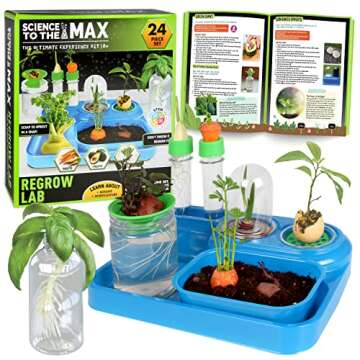 ReGrow Science Kit for Kids 8+ - Replant Simple Ingredients to Generate New Plants! 15+ Experiments - 12 Tools Included - Growing Kits for Kids Boys Girls - STEM Educational Lab