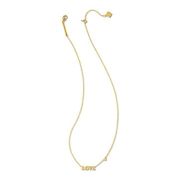 Kendra Scott Love Pendant Necklace, Fashion Jewelry for Women, 14k Gold-Plated