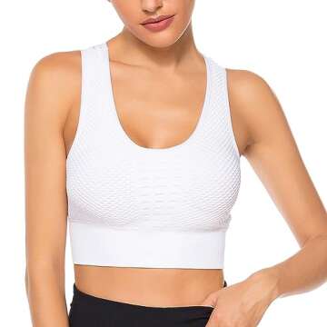 FITTOO Women's Seamless Sports Bras Hollowout Activewear Fitness Workout Yoga Running Crop Tops