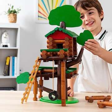 Lincoln Logs 2 Tiered Tree House Building Set, Educational Toy, Gift for Kids, Girls and Boys, STEM Retro Classic Toy