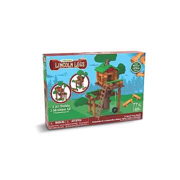 Lincoln Logs 2 Tiered Tree House Building Set, Educational Toy, Gift for Kids, Girls and Boys, STEM Retro Classic Toy