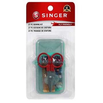 SINGER 01927 Travel Sewing Kit in Case, Assorted Colors, Multicolor